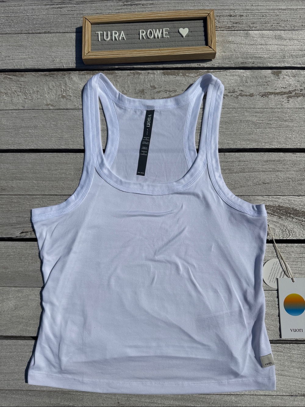 Vuori Energy Racerback Tank White Size Large NWT Women’s Workout Top